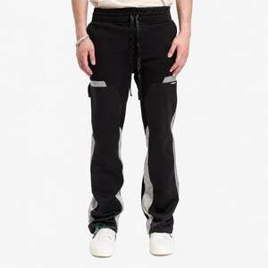 Nahmias Terry Carpenter Sweatpants in Black and Grey